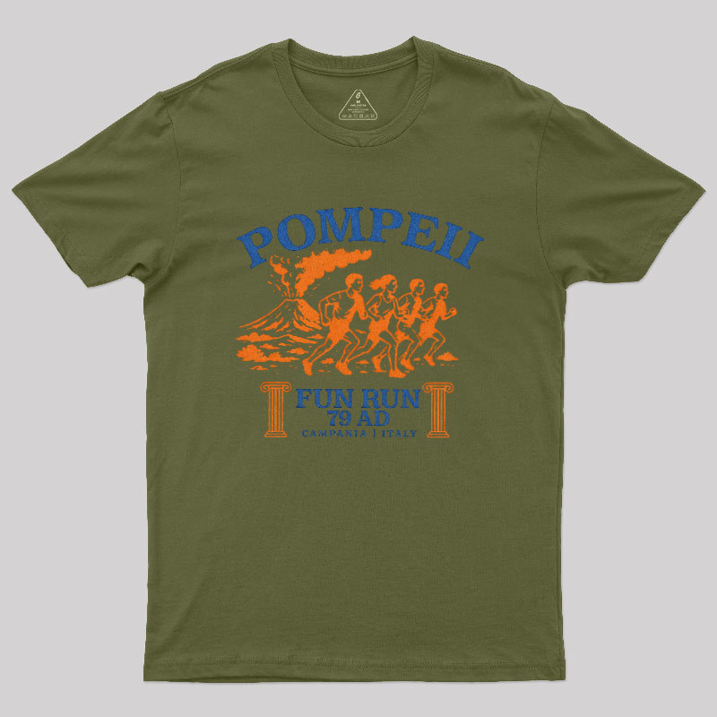 Pompeii Fun Run 79 AD Geek T-Shirt