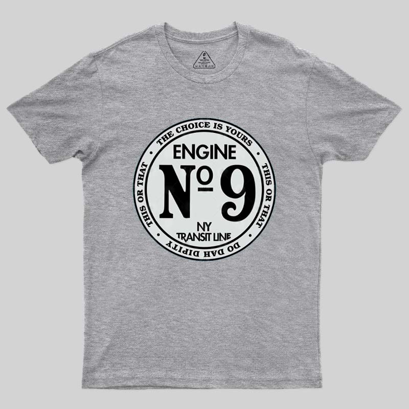 Engine #9 On The New York Transit Line Geek T-Shirt