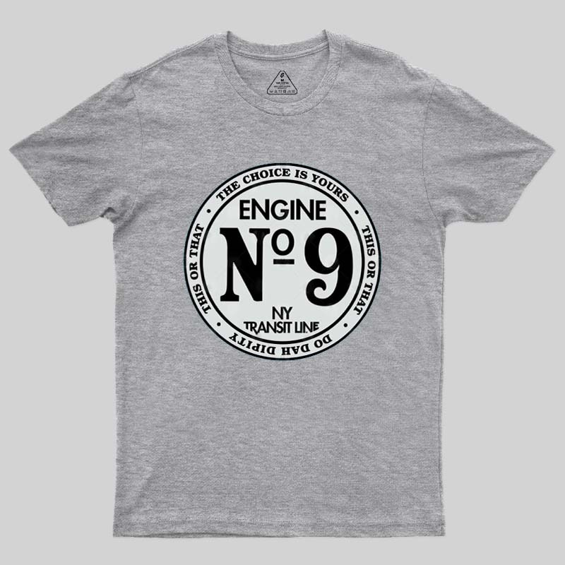 Engine #9 On The New York Transit Line Geek T-Shirt