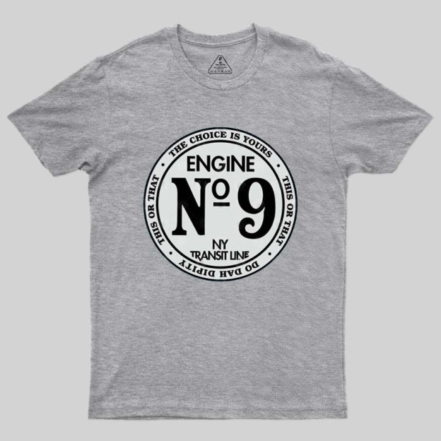 Engine #9 On The New York Transit Line Geek T-Shirt