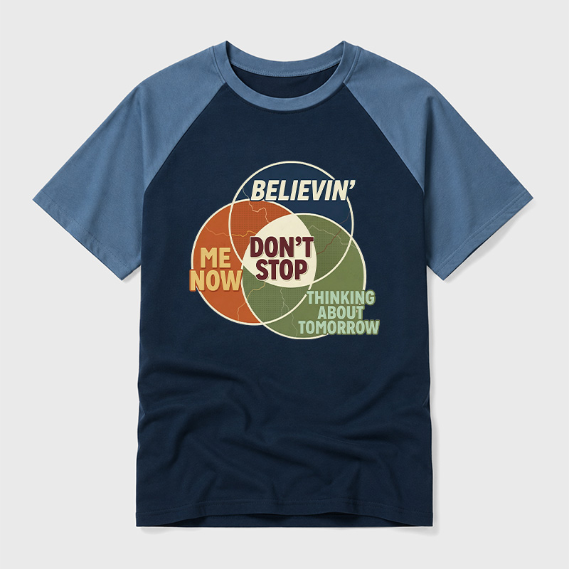 Dont Stop Diagram Geek Retro Raglan T-Shirt