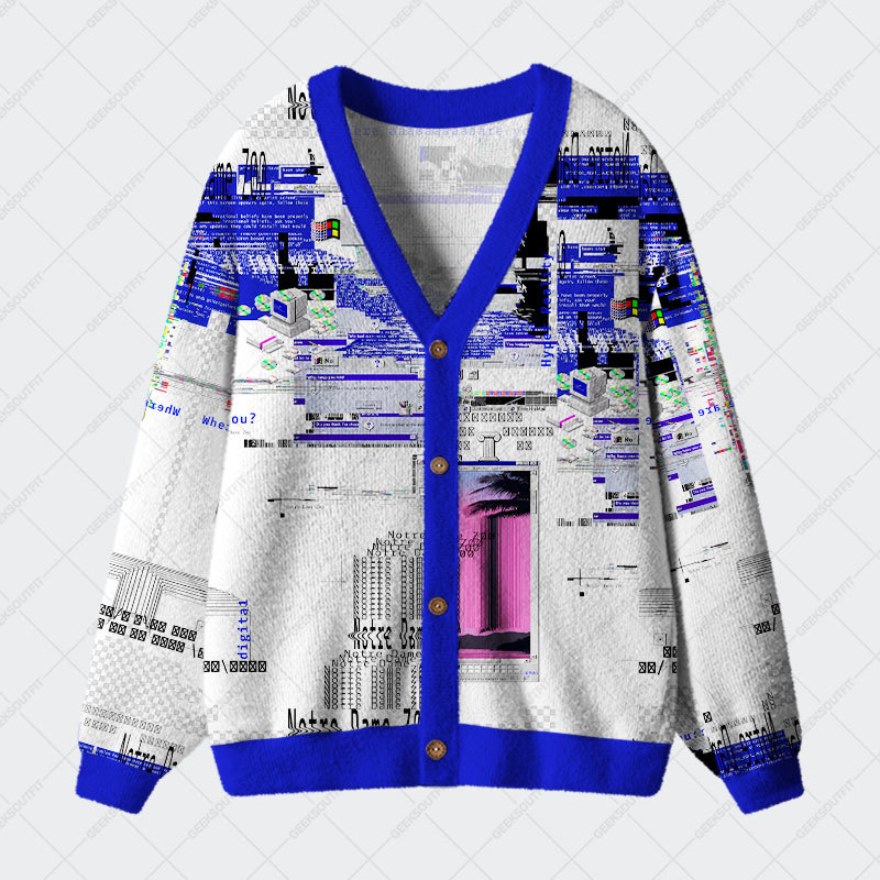 Geeksoutfit Windows Failure Geek Ugly Cardigan Sweaters for Sale