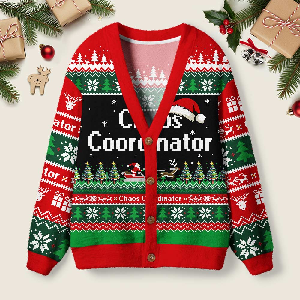 Chaos Coordinator Geek Ugly Cardigan Sweaters