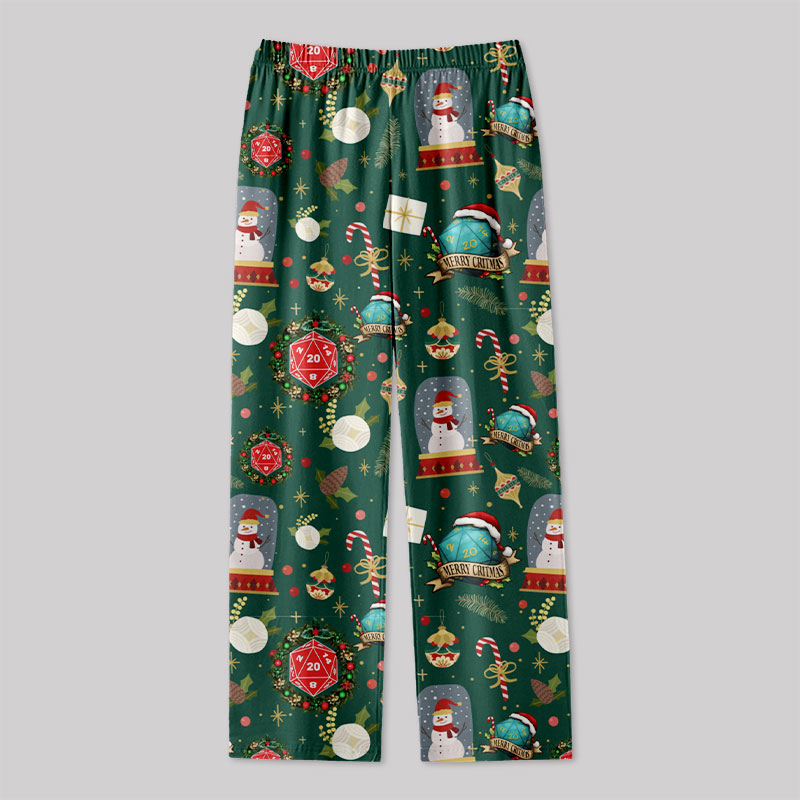 Christmas Dungeons & Dragons Geek Loungewear Pants