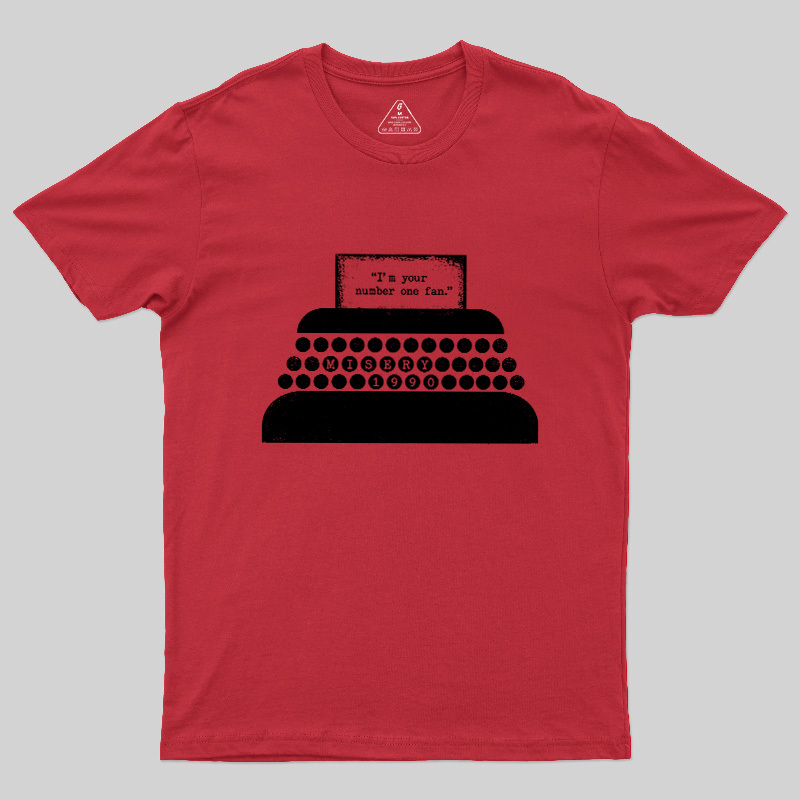 Number One Fan Retro Typewriter Geek T-Shirt