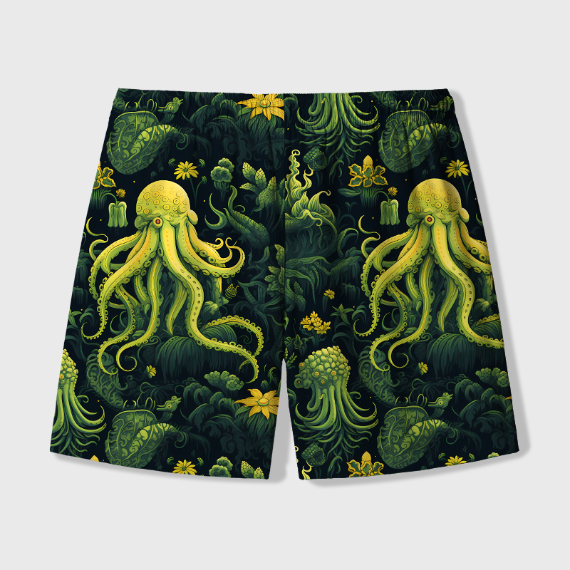 Cthulhu Geek Hawaiian Swim Trunks