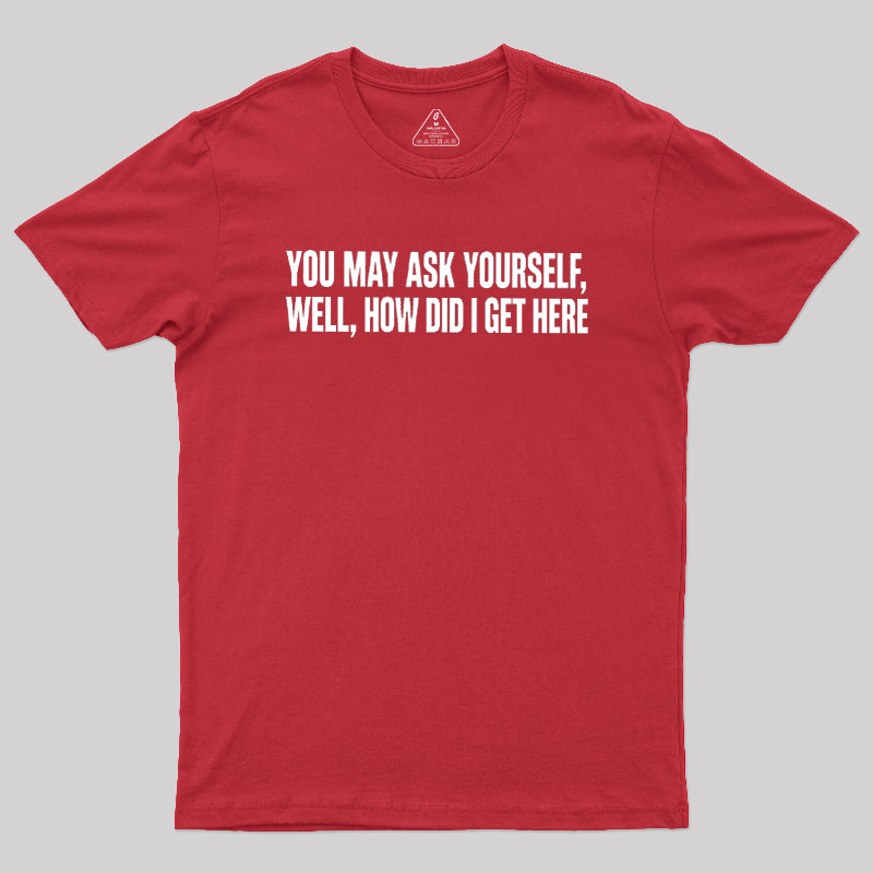 You May Ask Yourself Well How Did I Get Here Geek T-Shirt