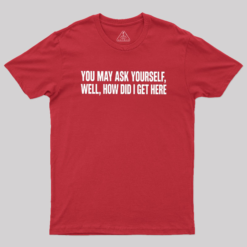 You May Ask Yourself Well How Did I Get Here Geek T-Shirt