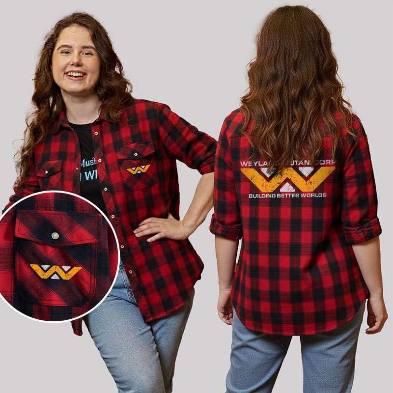 Weyland Building Better World Plaid Flannel Shirt