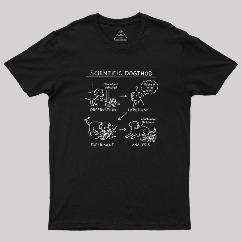 Scientific Dogthod Canine Research Method Geek T-Shirt