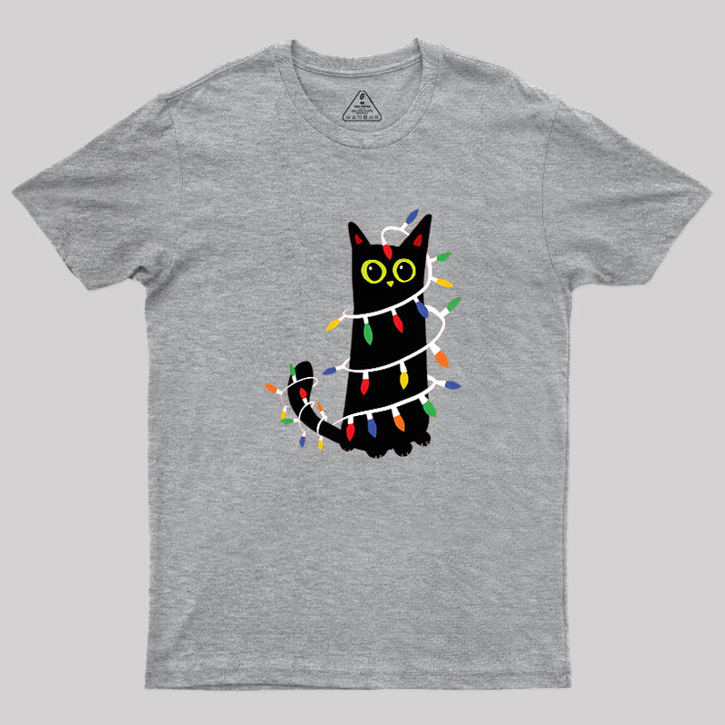 Festive Feline Geek T-Shirt