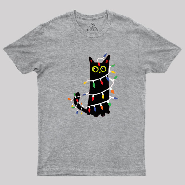 Festive Feline Geek T-Shirt
