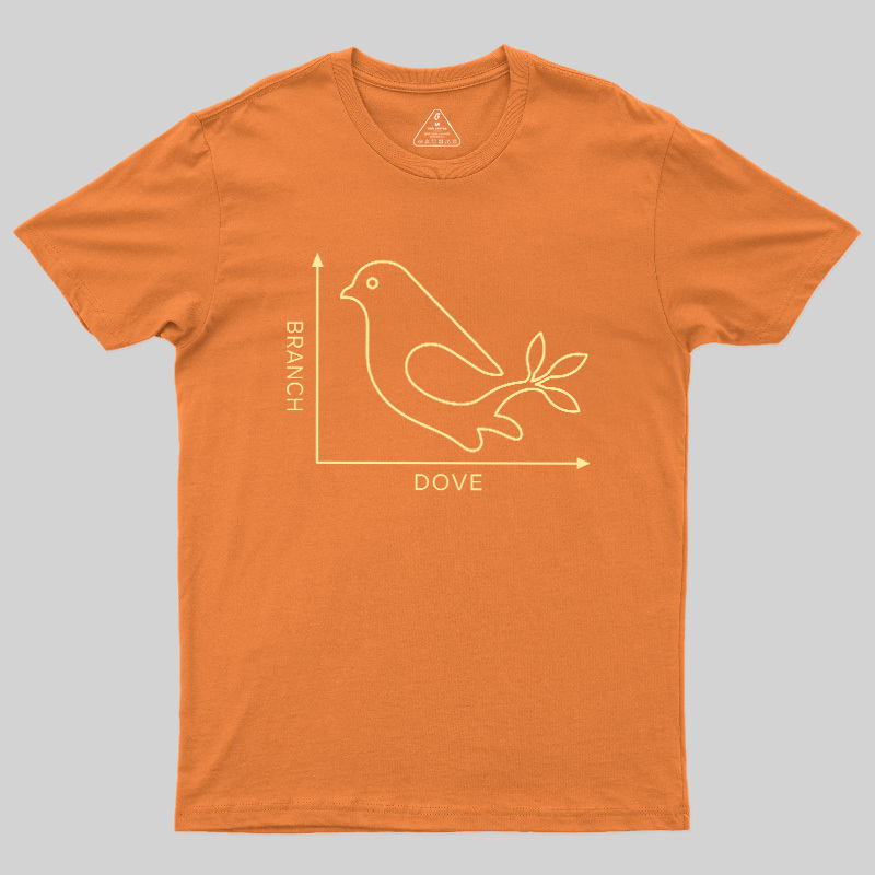 Dove Branch Coordinate Graph Geek T-Shirt