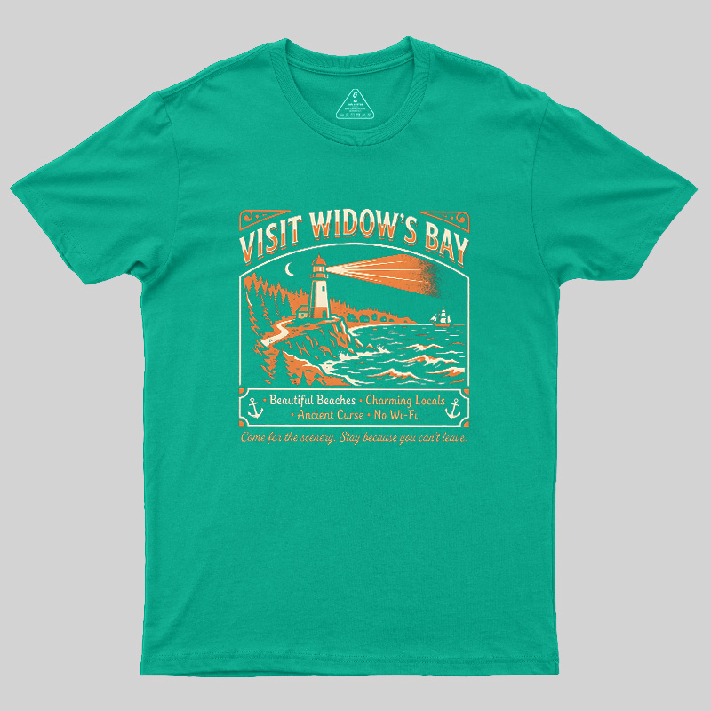 Cursed Coastal Town Vintage Travel Geek T-Shirt