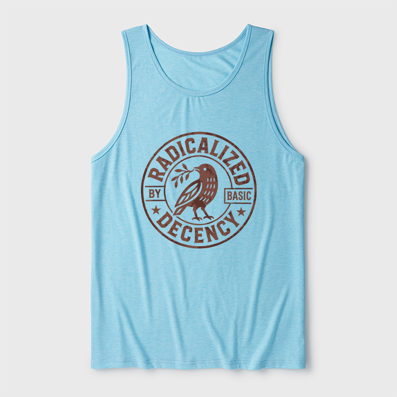 Radicalized By Basic Decency Ultra Soft Heather Tank