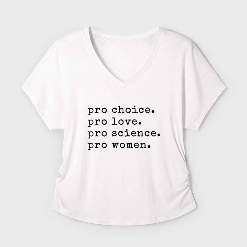 Pro Choice Geek Dolman Sleeve V-Neck Shirt