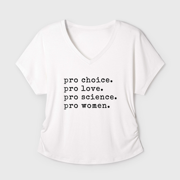 Pro Choice Geek Dolman Sleeve V-Neck Shirt