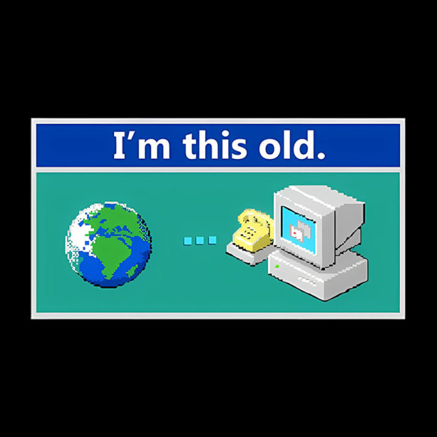 As Old As Dial Up Internet Geek T-Shirt