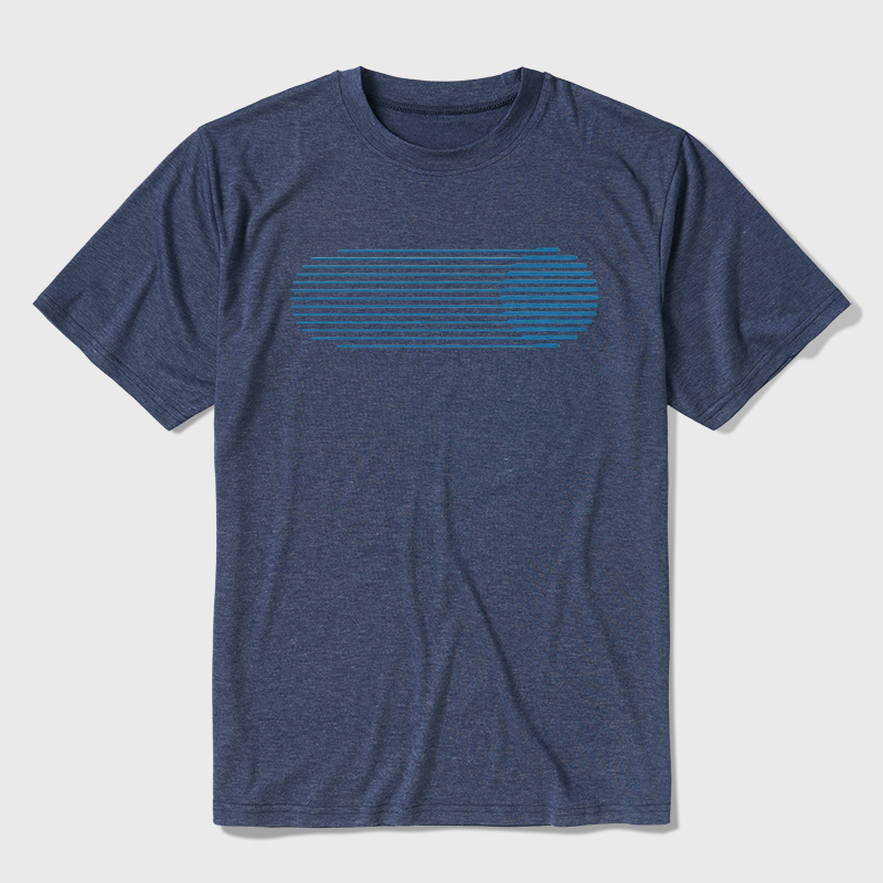 Retro Light Speed Streak Ultra Soft Heather Tees