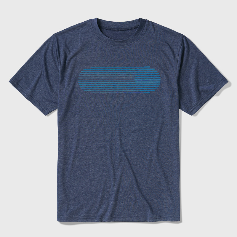 Retro Light Speed Streak Ultra Soft Heather Tees