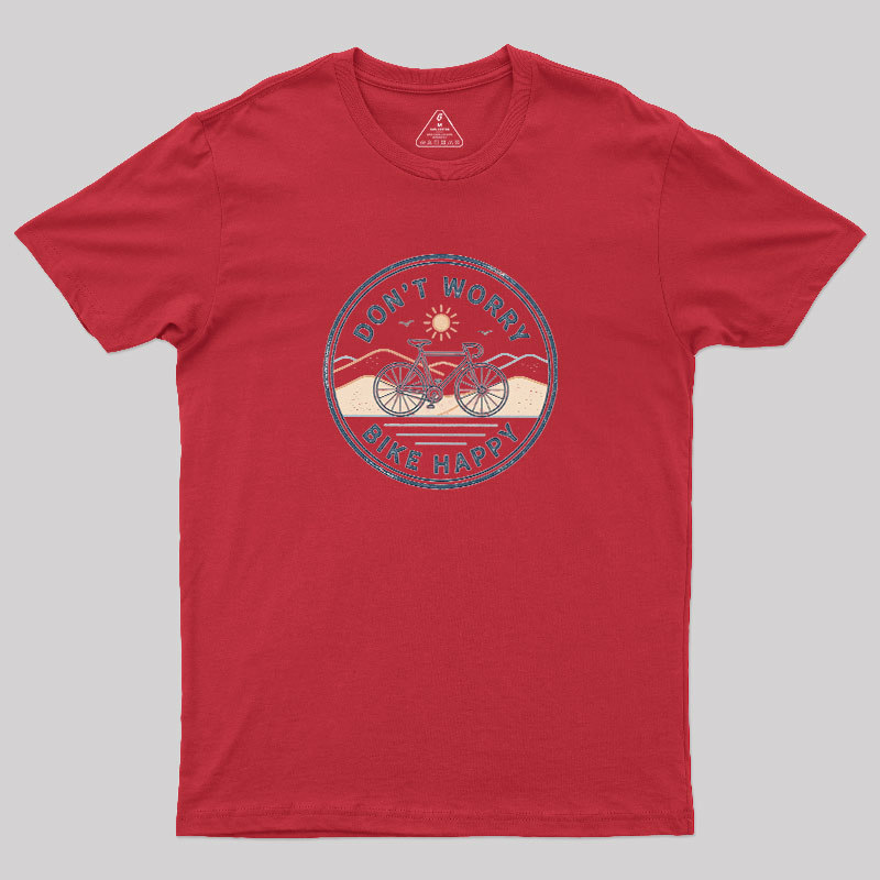 Bike Happy Badge Geek T-Shirt