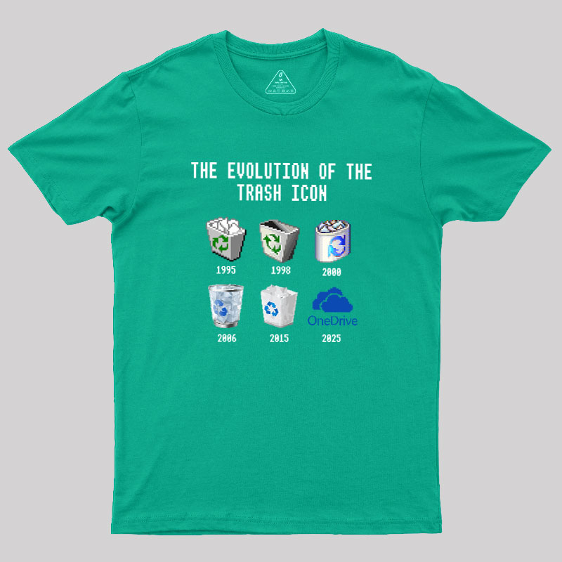 The Evolution of the Trash Icon Geek T-Shirt