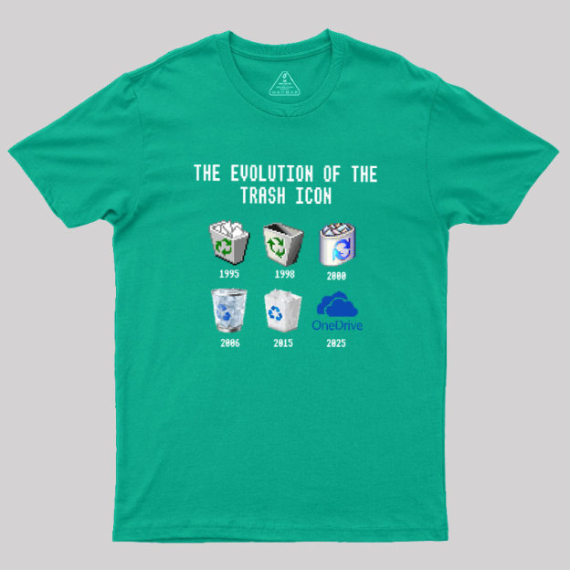 The Evolution of the Trash Icon Geek T-Shirt