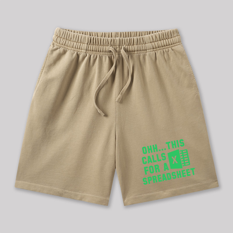 Ohh This Calls for a Spreadsheet Geeky Washed Shorts