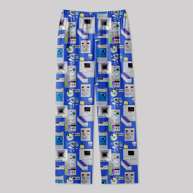 Retro Steam Windows Interface Geek Loungewear Pants