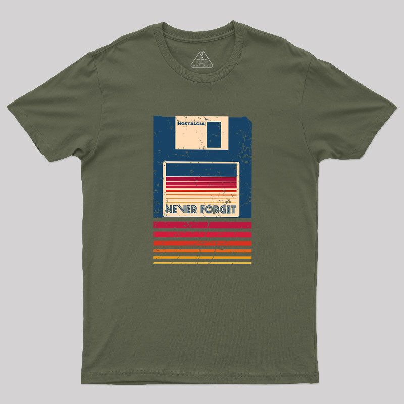 Never Forget Floppy Disk Geek T-Shirt