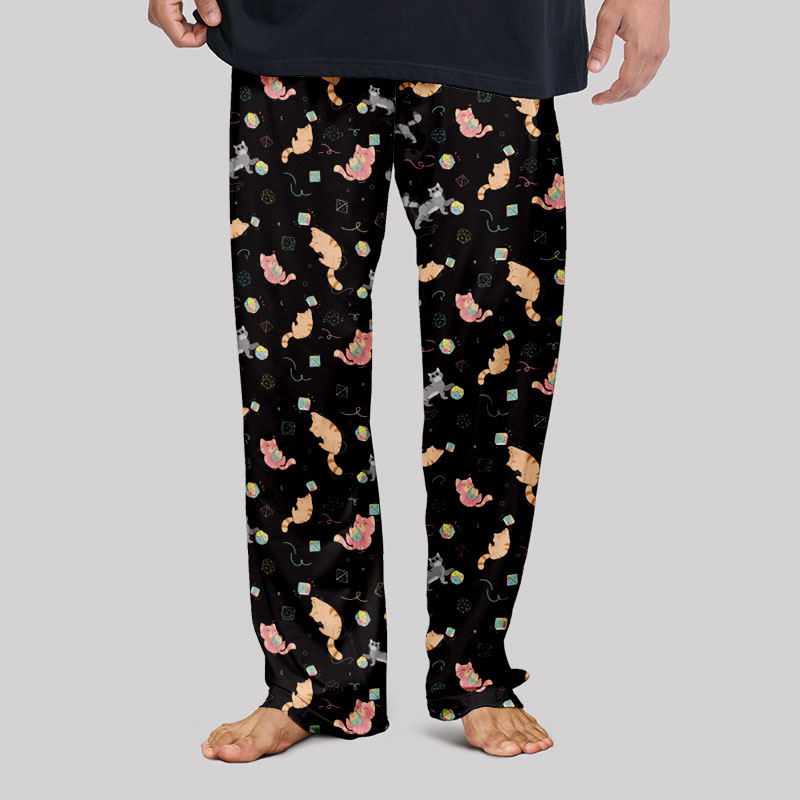 DND Dice Cat Geek Loungewear Pants
