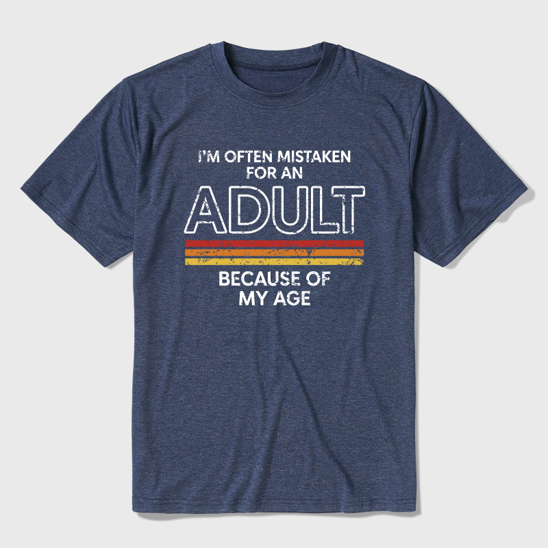 Mistaken For An Adult Ultra Soft Heather Tee