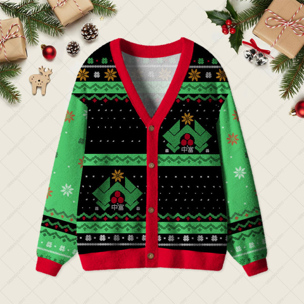 NAKATOMI Christmas Party 1988 Geek Ugly Cardigan Sweaters 