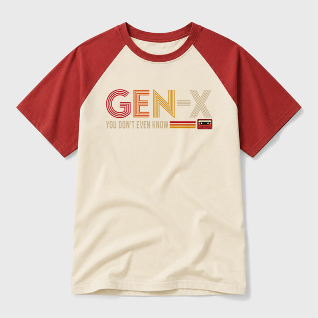 Generation X Geek Retro Raglan T-Shirt