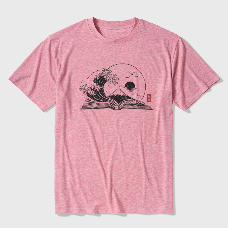 The Great Wave of Knowledge Ultra Soft Heather Tee