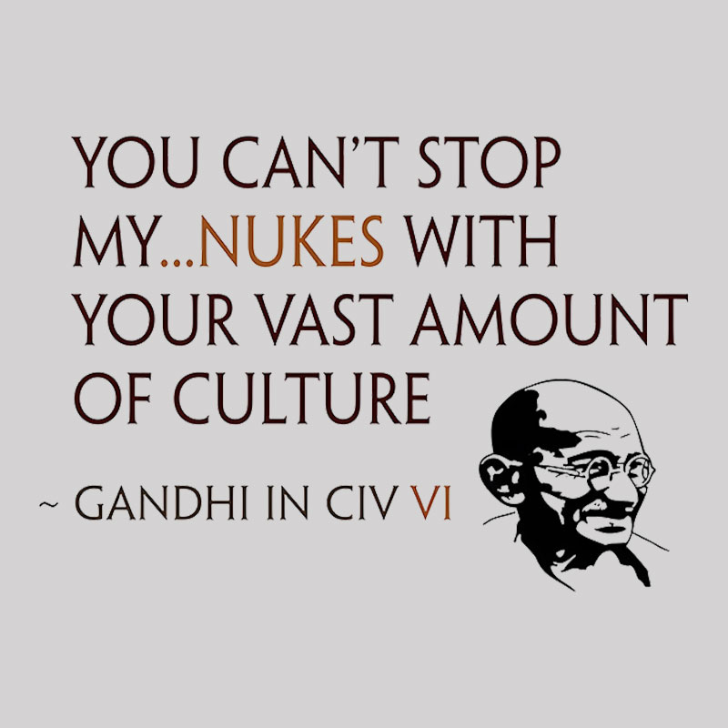 Gandhi Style Civ VI Geek T-Shirt