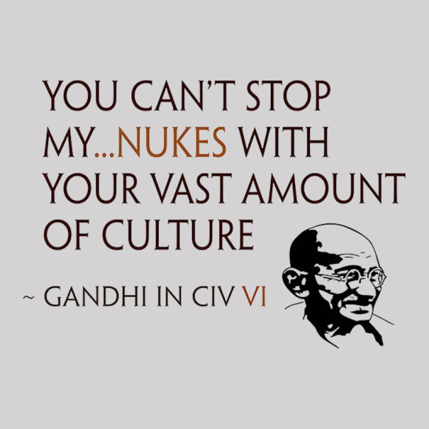 Gandhi Style Civ VI Geek T-Shirt