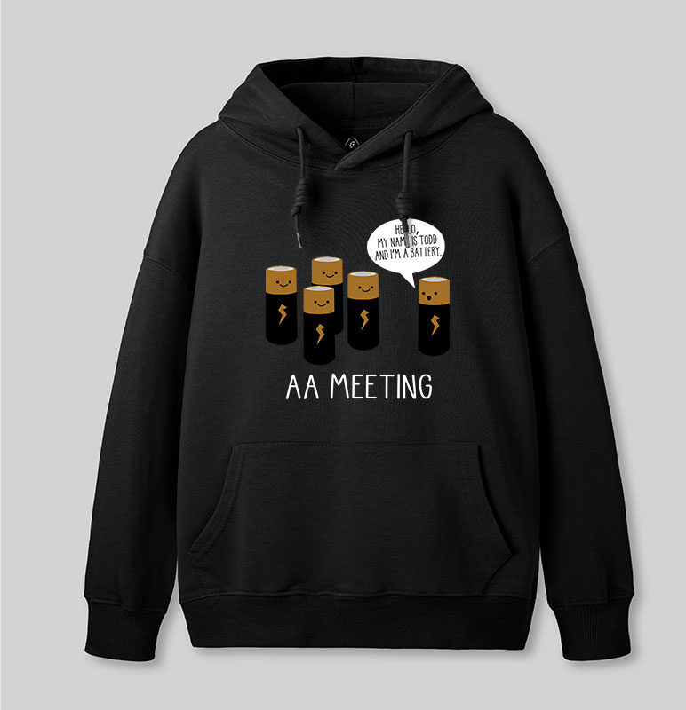 AA MEETING Geek Hoodie