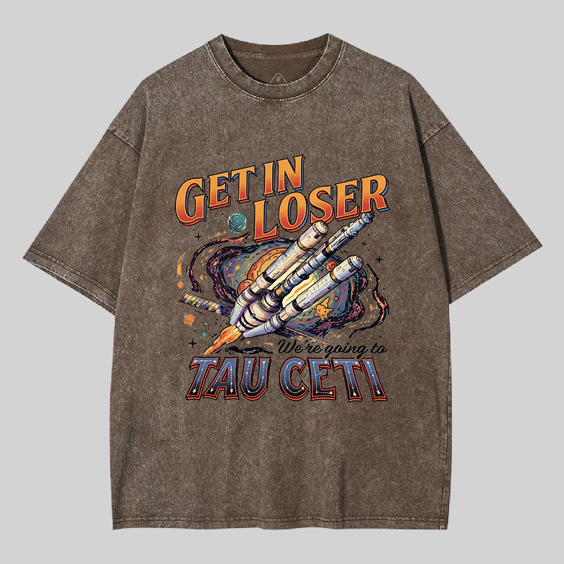 Tau Ceti Road Trip Geek Washed T-shirt