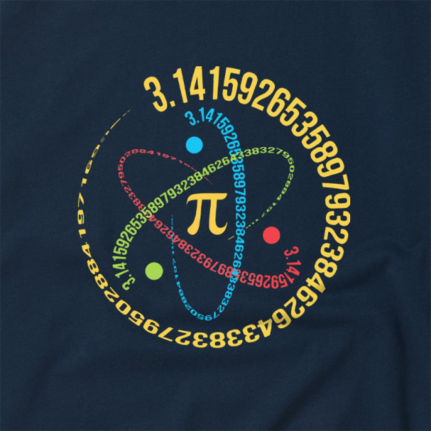 Atom Pi Math Science Geek Retro Raglan T-Shirt