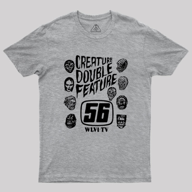 Creature Double Feature Classic Monsters Geek T-Shirt