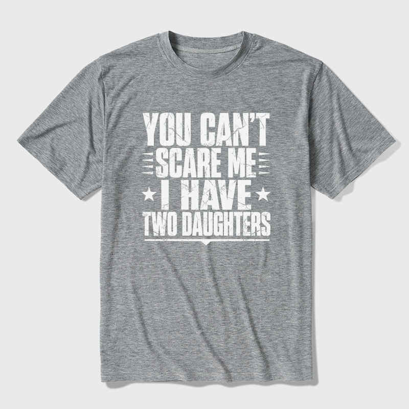 I Have  Two Daughters Ultra Soft Heather Tee
