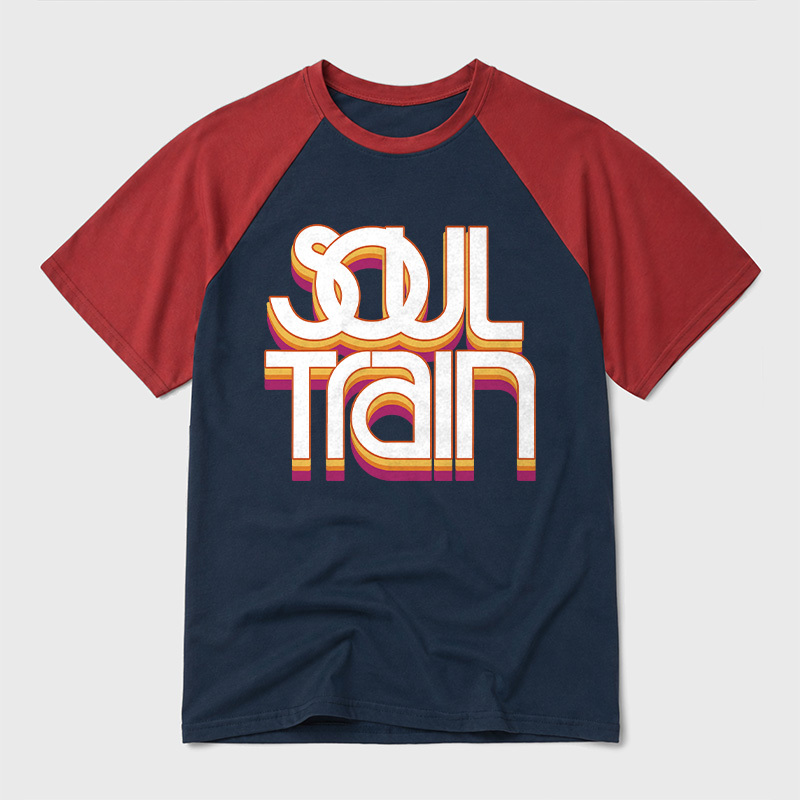 Vintage Soul Train Geek Retro Raglan T-Shirt