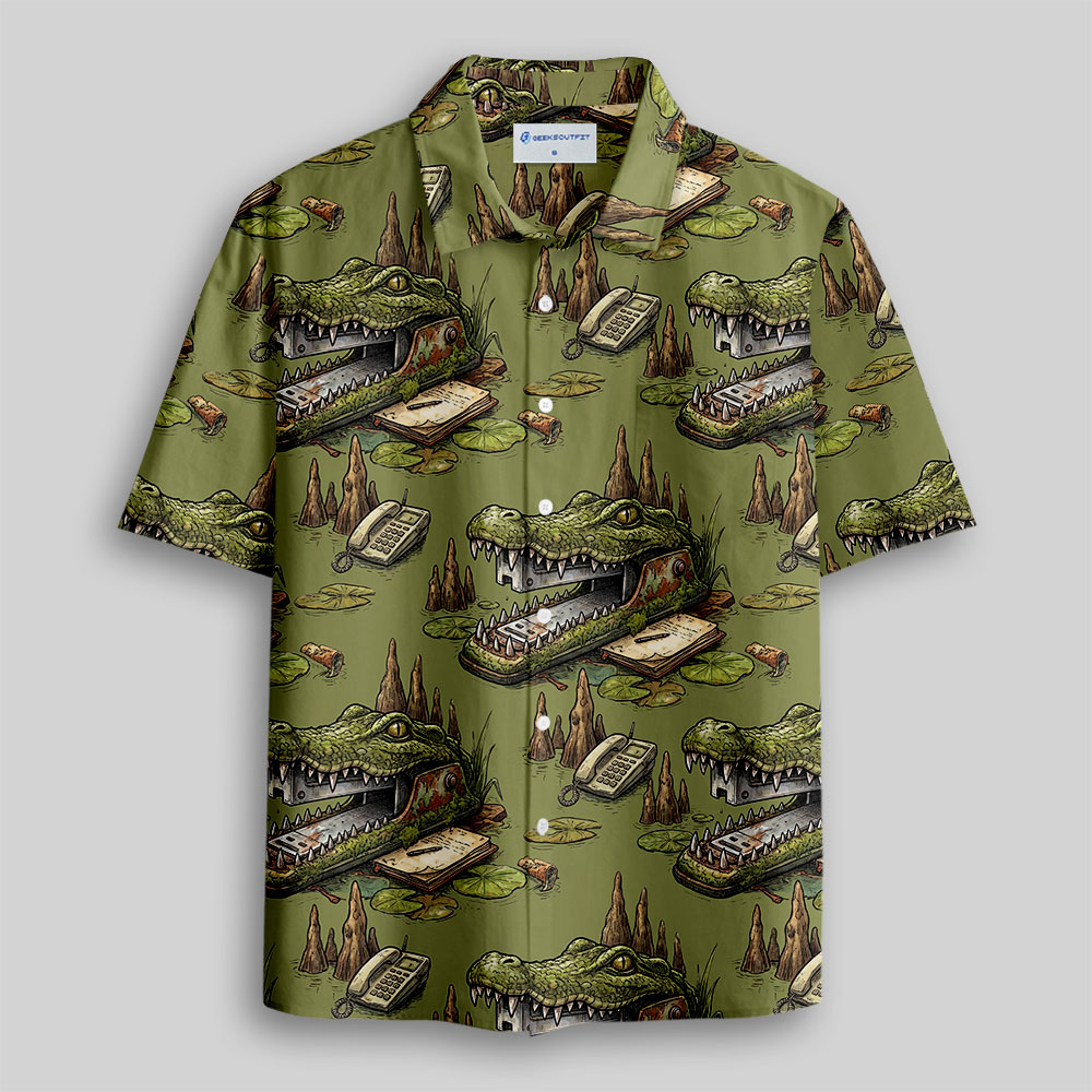 The Crocodile Stapler Button Up Pocket Shirt