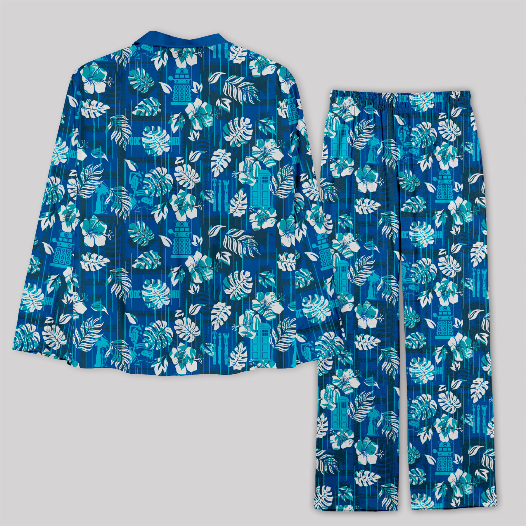 Doctor Who Hawaiian Leaves Pajama Sets