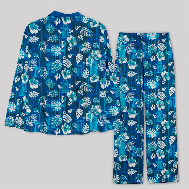Doctor Who Hawaiian Leaves Pajama Sets