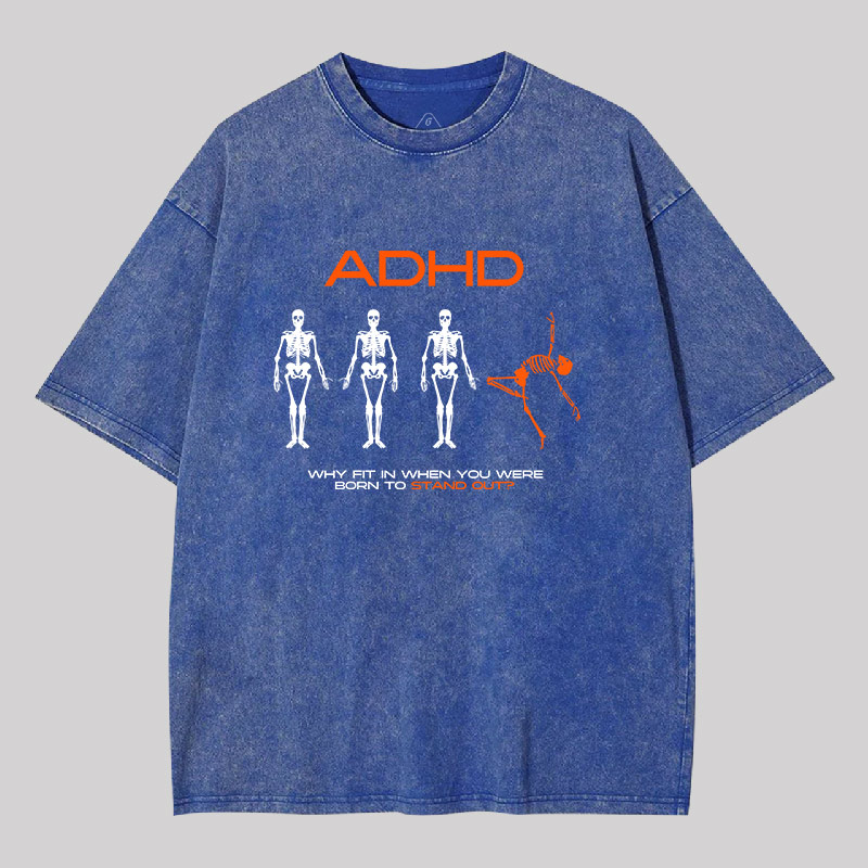 ADHD AWARENESS  Geek Washed T-shirt