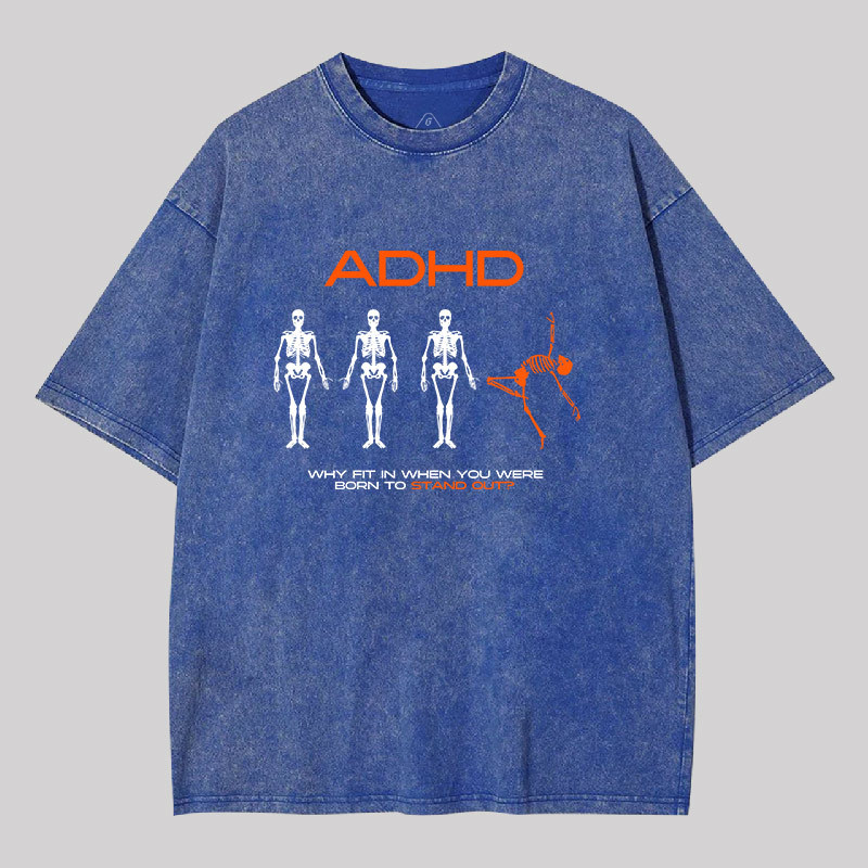 ADHD AWARENESS  Geek Washed T-shirt