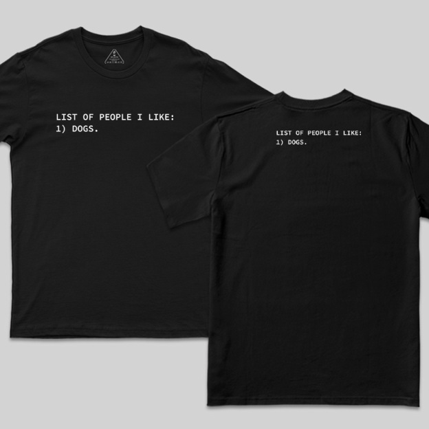 Dog Person Front and Back Printed T-Shirt