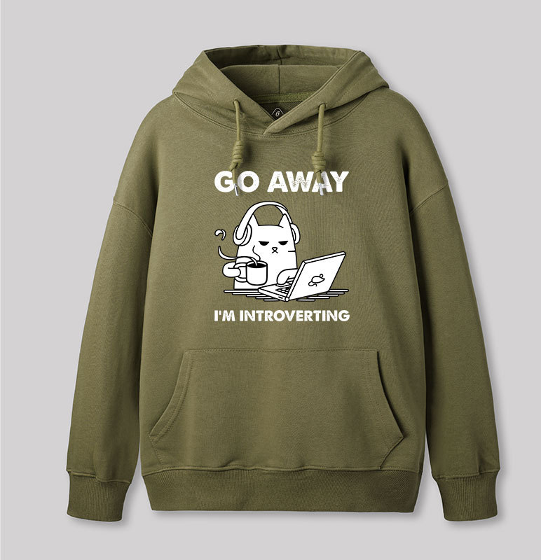 Go Away I'm Introverting Geek Hoodie